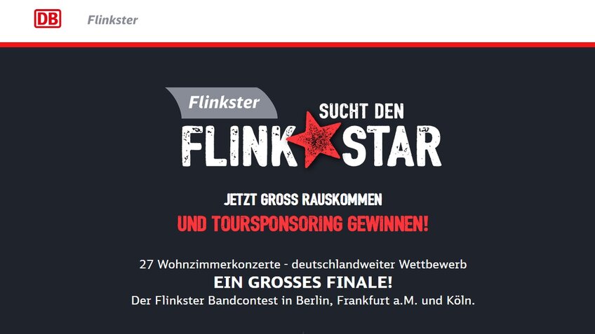 Screenshot der Website werdeflinkstar.de